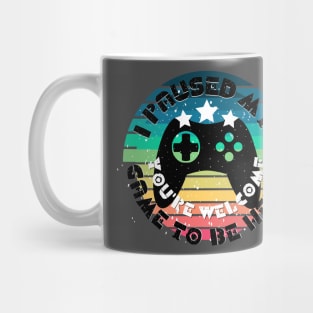 I Paused My Game to Be Here Gamer Gaming Retro Vintage Gift Essential  -  T-Shirt Mug